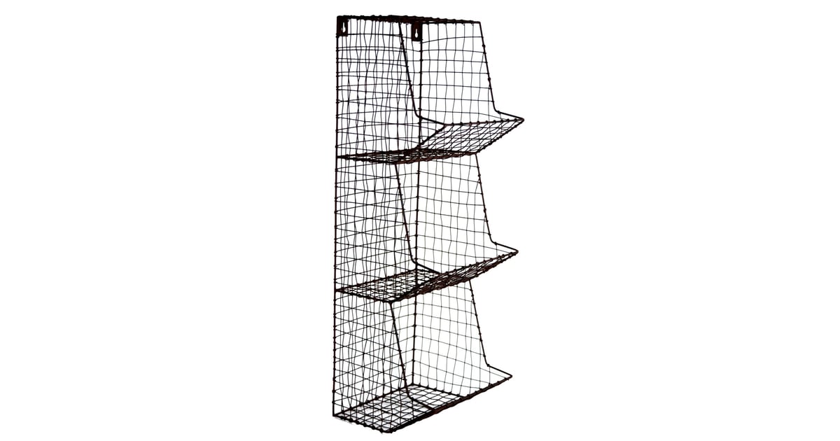 Wire Wall 3 Storage Bin Walmart Farmhouse Decor POPSUGAR Home Photo 5