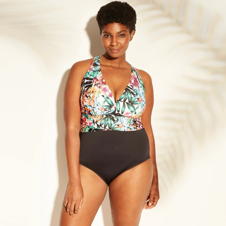 Plus-Size X-Back One Piece Swimsuit