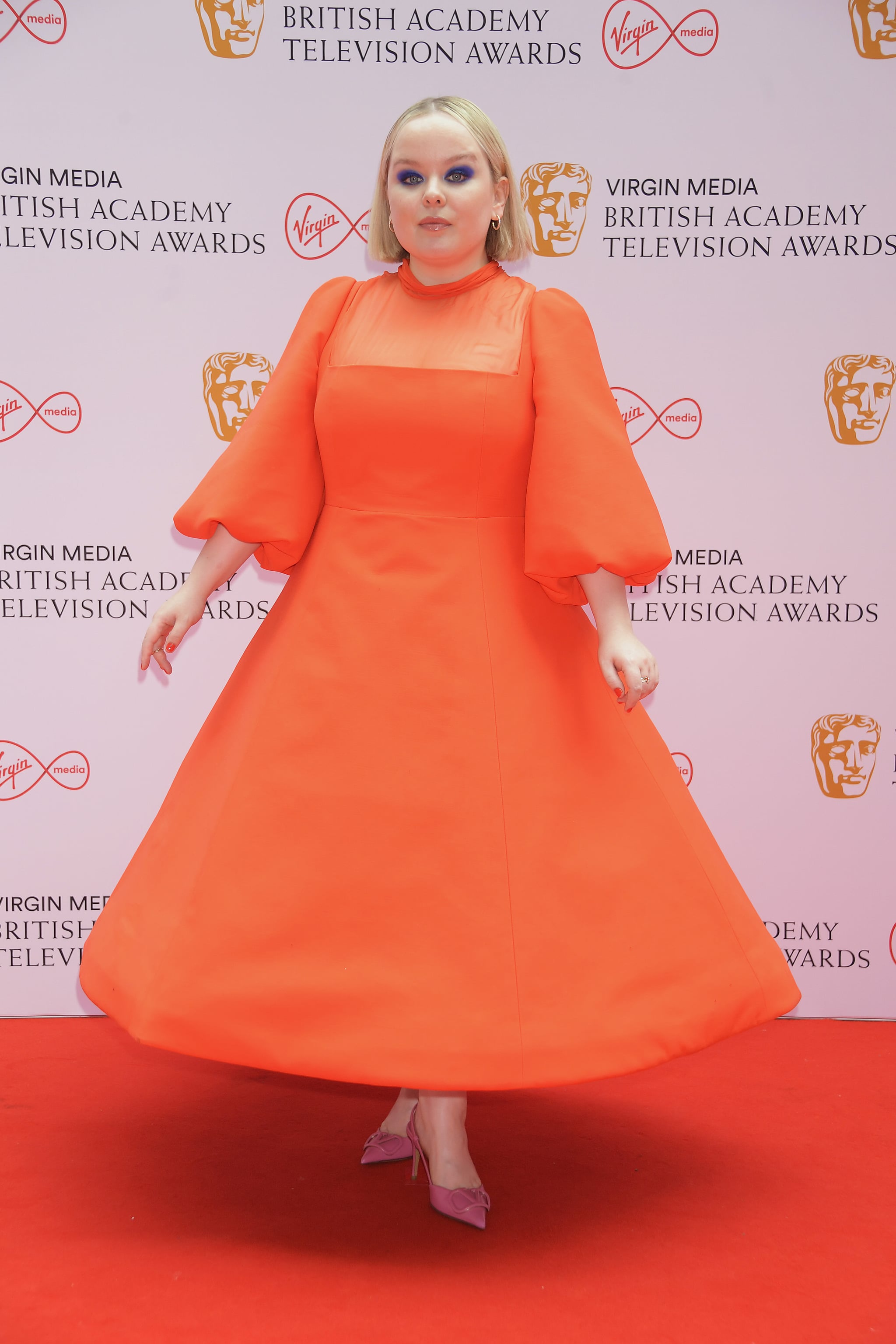 LONDON, ENGLAND - JUNE 06:   Nicola Coughlan arrives at the Virgin Media British Academy Television Awards 2021 at Television Centre on June 6, 2021 in London, England. (Photo by David M. Benett/Dave Benett/Getty Images)