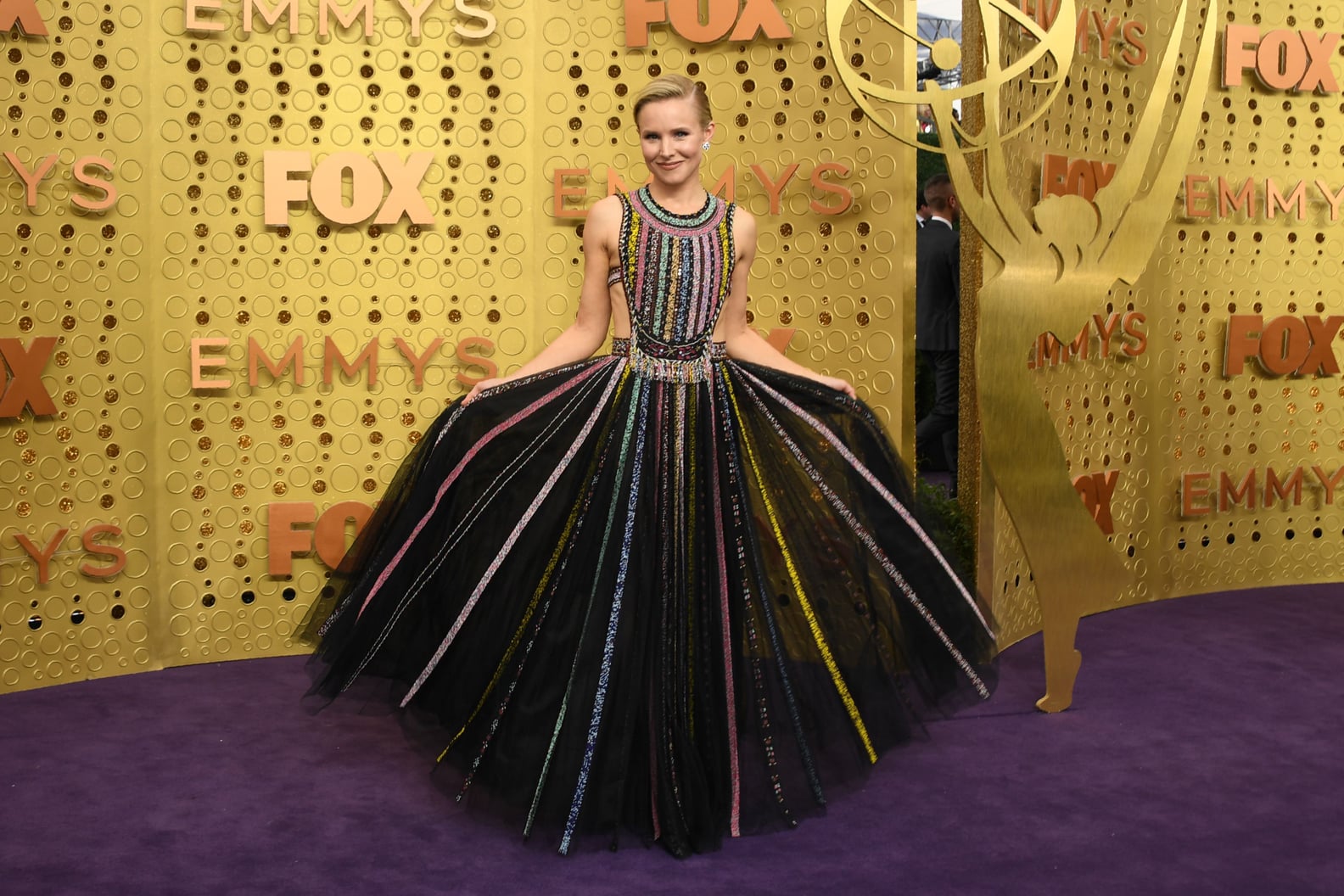 Kristen Bell's Dior Emmys Dress Has Rainbow Beads | PS Fashion