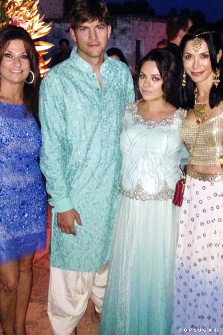 Ashton Kutcher and Mila Kunis at an Indian Wedding | Photos | POPSUGAR