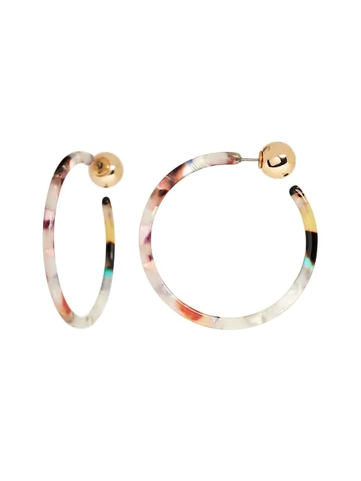 Resin Skinny Hoop Earrings