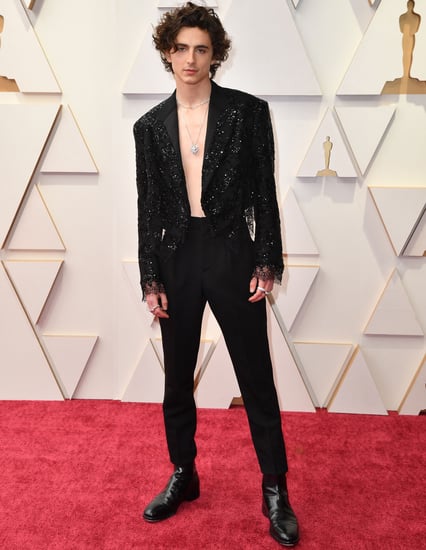 Timothée Chalamet's Shirtless in Louis Vuitton at the Oscars