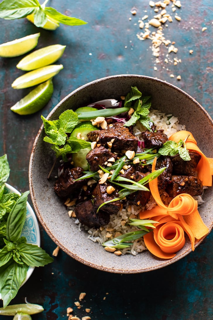 Vietnamese Beef and Crispy Rice Bowl Protein Bowl Recipes POPSUGAR Fitness Photo 8