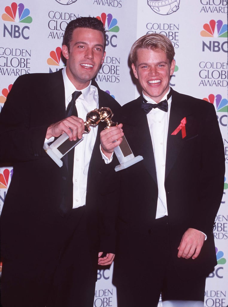 Ben Affleck and Matt Damon celebrated their exciting 1998 win in the press room.