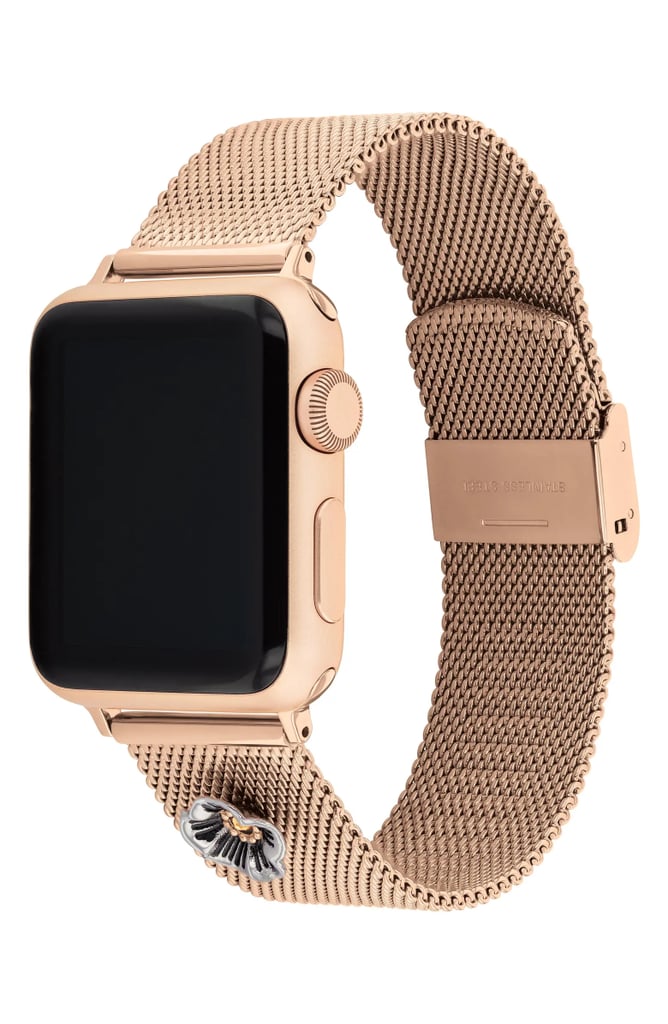 A Rose Gold Moment: Coach Flower Mesh Apple Watch Band