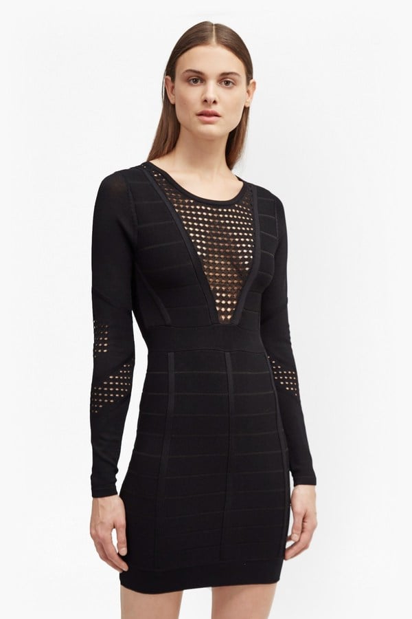 French connection black bandage dress top