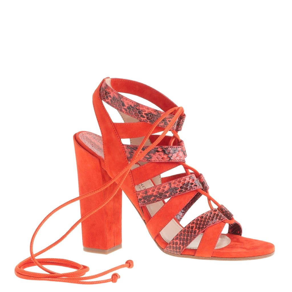 high heel sandals with laces