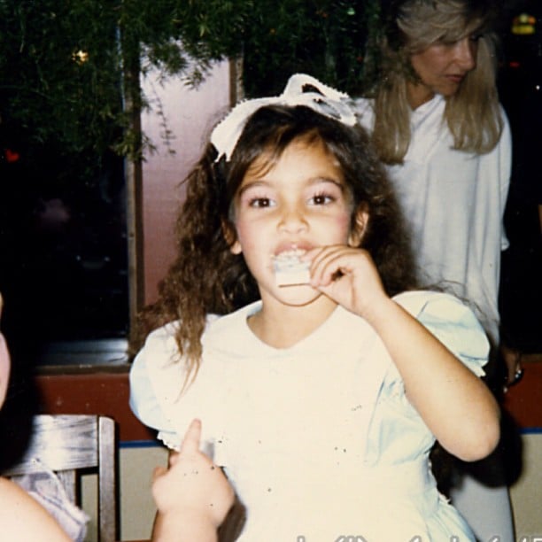 Kim was either 4 or 5 years old in this shot . . . she wasn't sure which.
Source: Instagram user kimkardashian