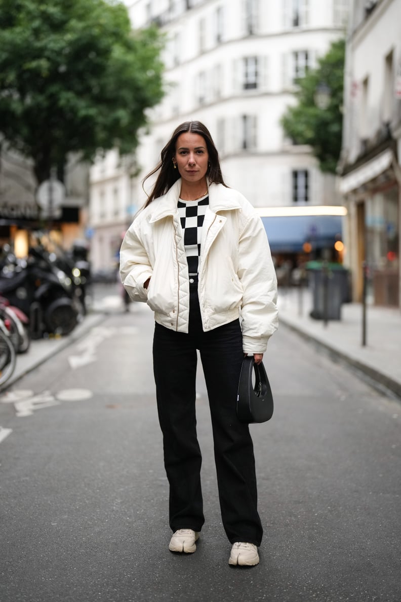 Pleated Jeans + Low-Top Sneakers