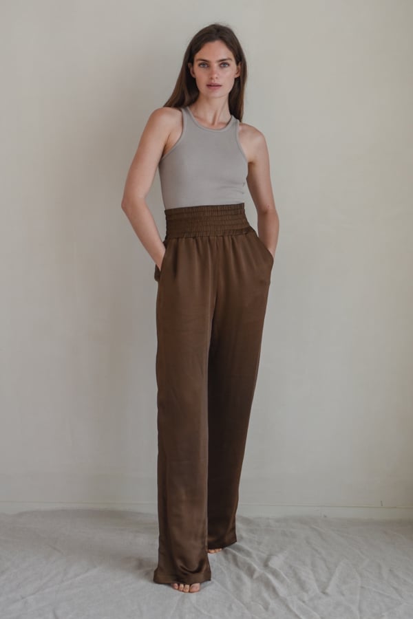 Sundarbay Satin High Waist Trousers