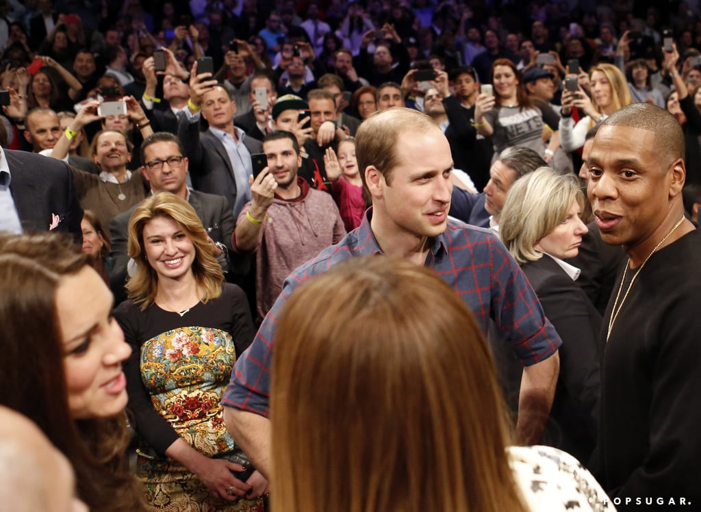 Prince William and Kate Middleton at Brooklyn Nets Game