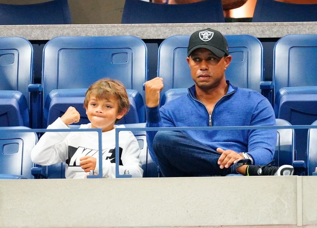 Tiger Woods and Son Charlie at the 2019 US Open