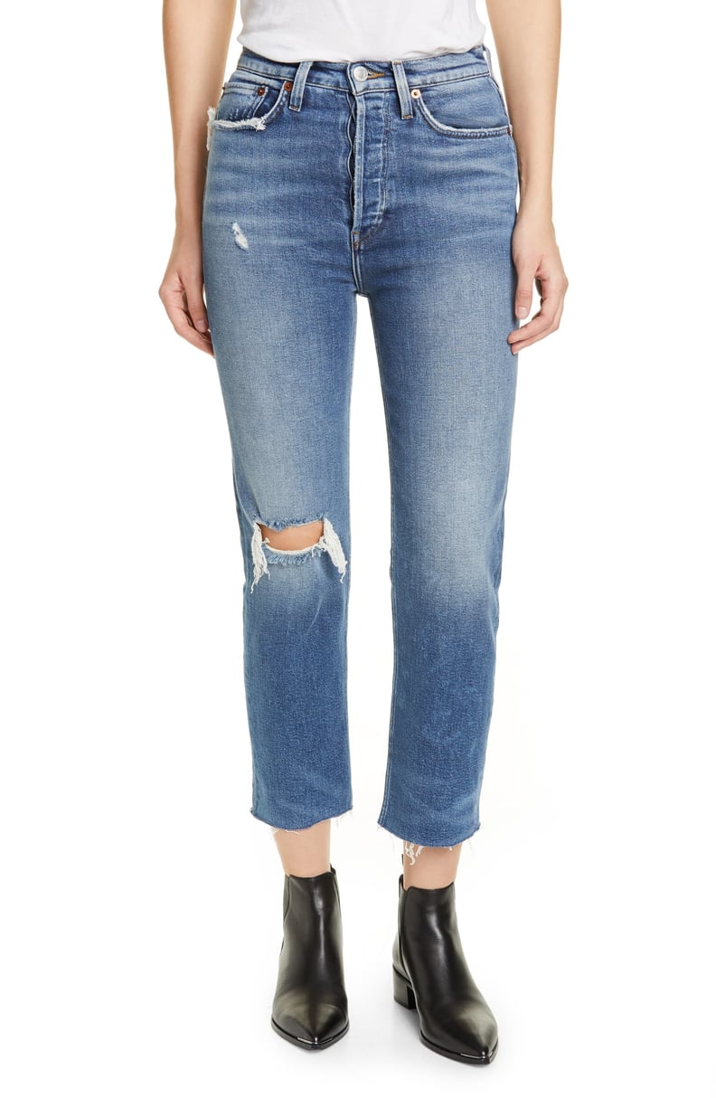 Re/Done Originals High Waist Ankle Stovepipe Jeans
