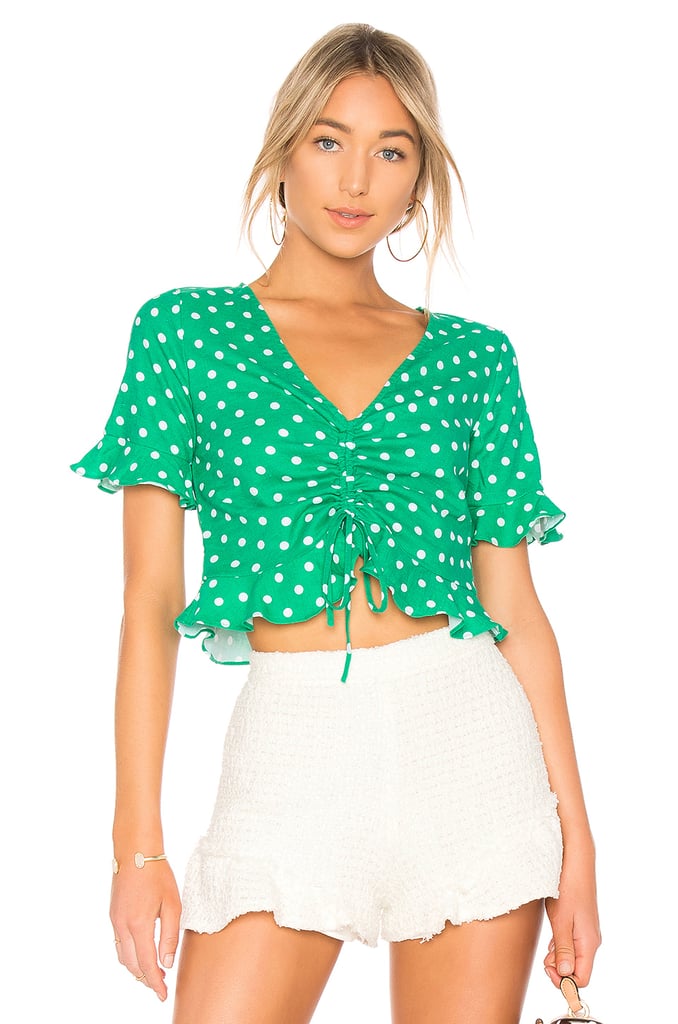 L'Academie The Lucia Blouse in Green Dot