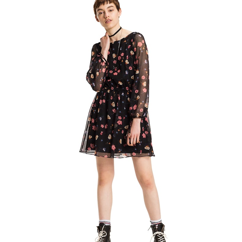 Tommy Hilfiger Long-Sleeve Floral Dress