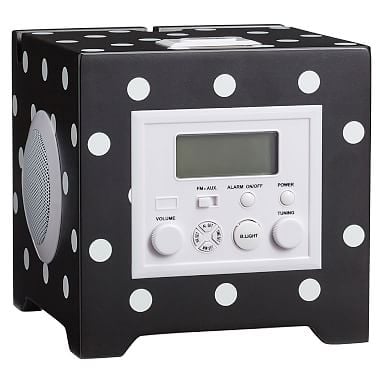 polka-dot alarm clock
