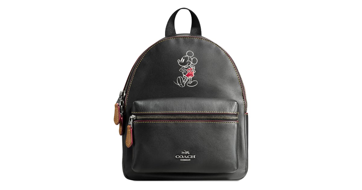 Mickey Mouse Mini Charlie Leather Backpack By Coach 280 Hold Onto Your Chairs Coach And Disney Are Back With A Second Collection Popsugar Fashion Photo 3 Illustrations capturing his many moods were customized for coach by disney artists. mickey mouse mini charlie leather