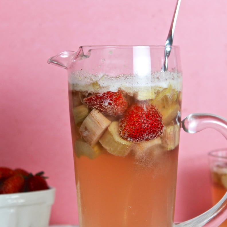 Roasted Rhubarb Strawberry Sangria