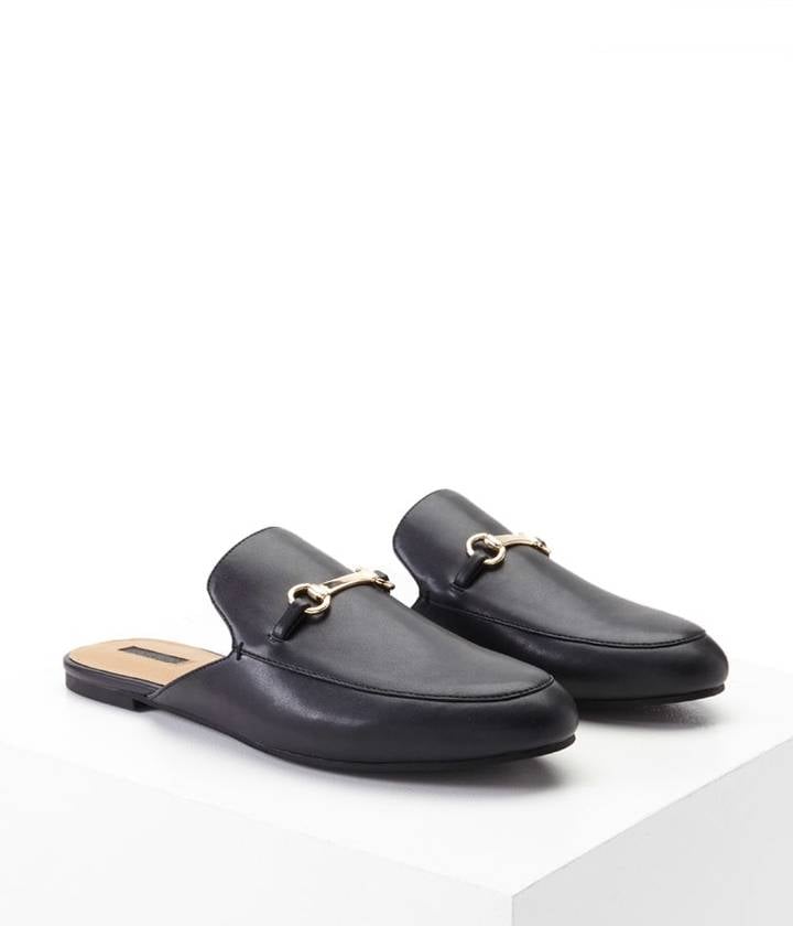 Forever 21 Faux Leather Loafer Slides