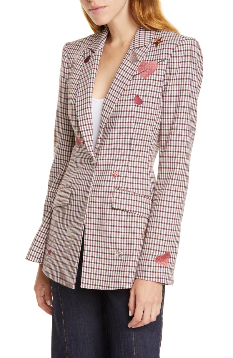 Taylor Swift's Cinq à Sept Estelle Check Embroidered Blazer