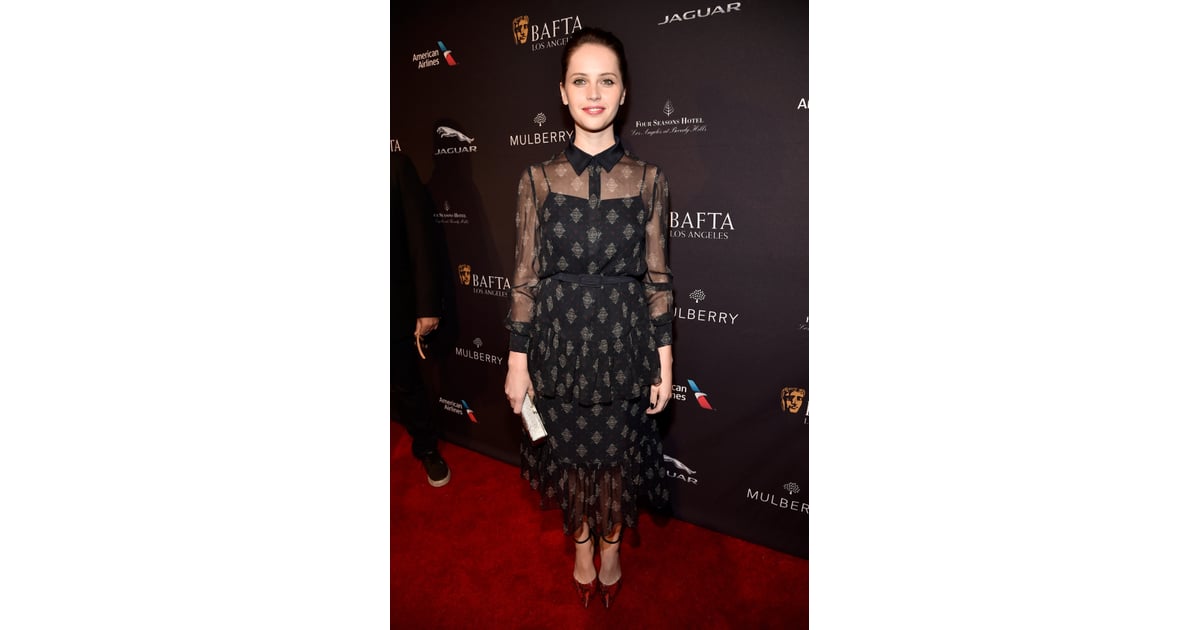 Felicity Jones | BAFTA Los Angeles Tea Party 2015 | POPSUGAR Fashion
