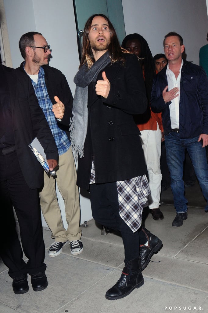After landing, he headed toward an art opening in Beverly Hills and then grabbed dinner at Mr. Chow.