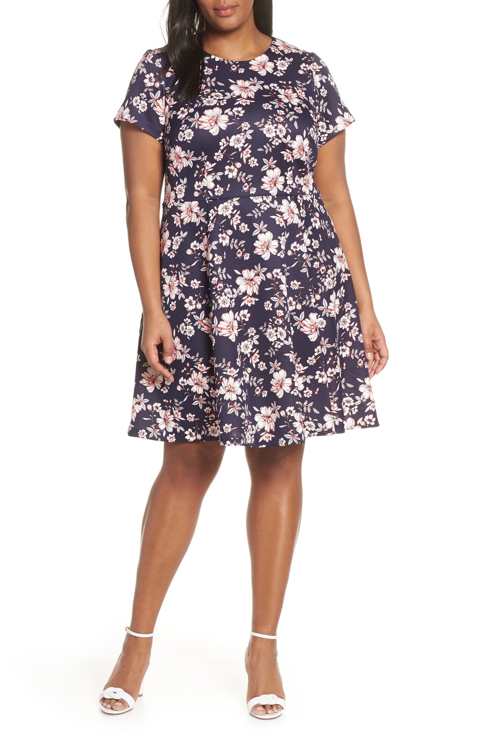 Vince camuto floral scuba dress online