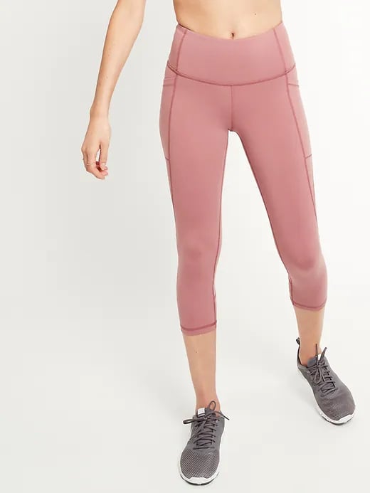 Old Navy High-Waisted Elevate Side-Pocket Compression Crops