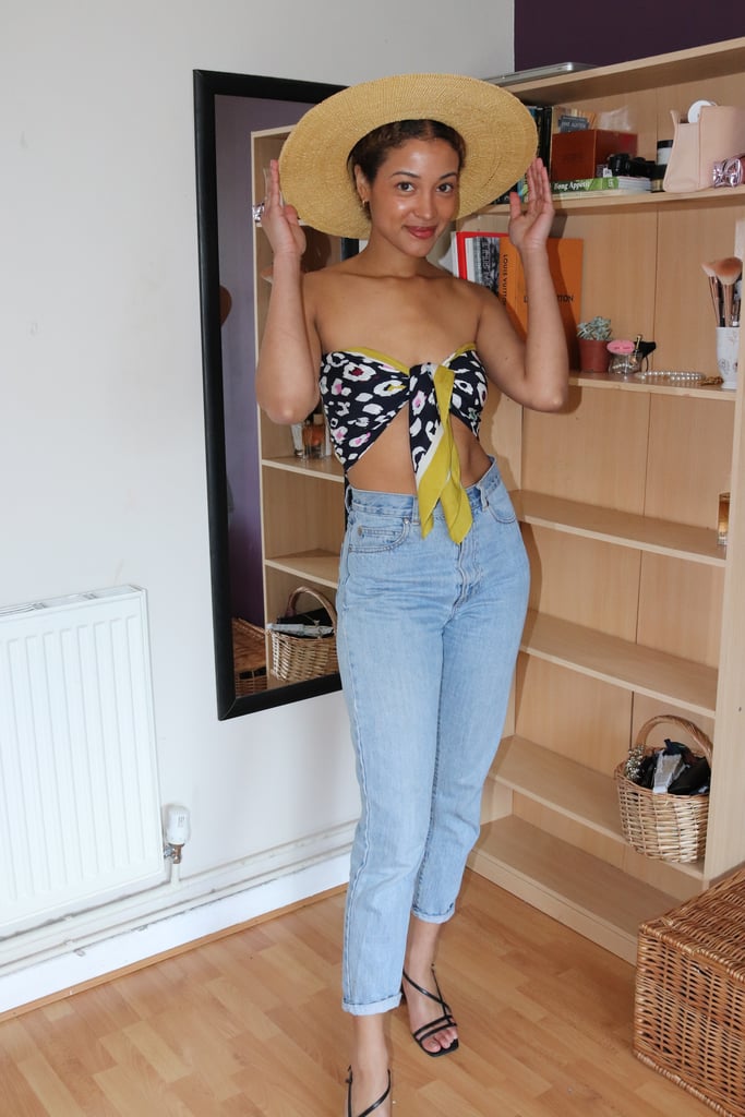 Style a Scarf as a Bandeau Top