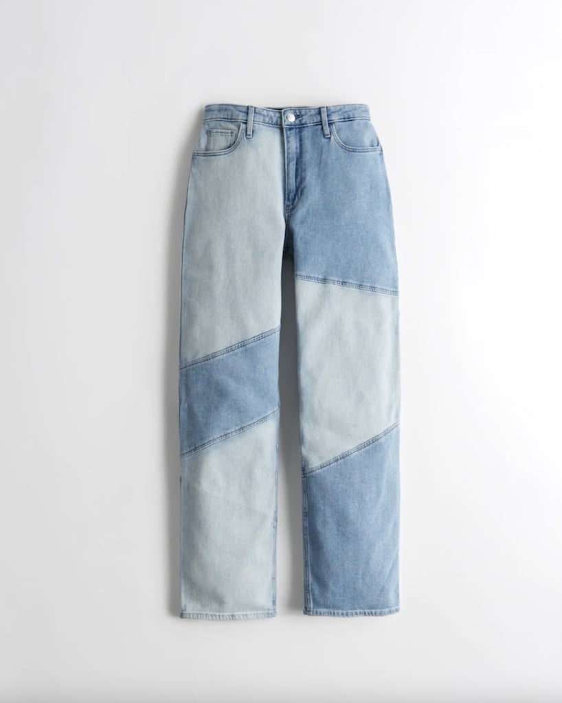 For a Loose Silhouette: Ultra High-Rise Patchwork Dad Jeans