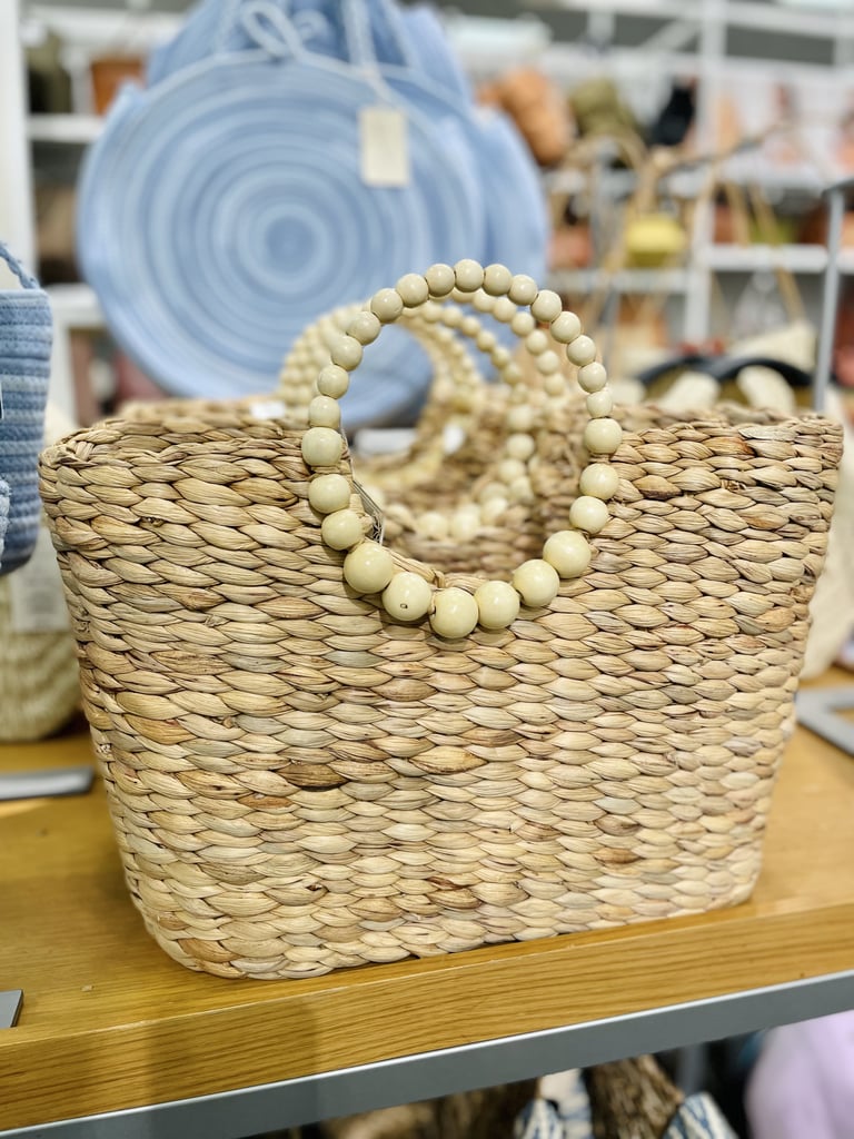 Springy Purse That Looks Designer: A New Day Circle Handle Straw Tote Handbag