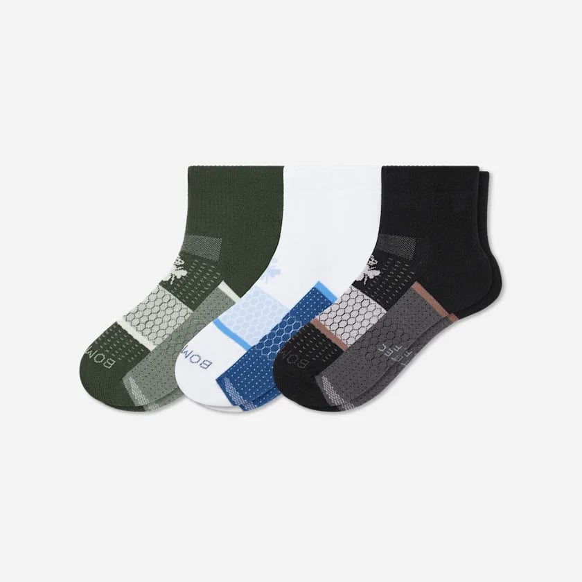 Bombas Golf Quarter Sock 3-Pack ($57)
Pick up the golfer in your life something useful yet unique can be tricky, but these quarter socks will make him feel comfortable and confident on the green. They are designed for golfing with strategic cushioning that supports his arch. Plus, the socks promote airflow and breathability while keeping his toes warm during those chillier days.