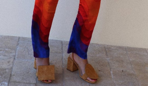 Beyoncé's Wave-Print Set and Geometric Heels