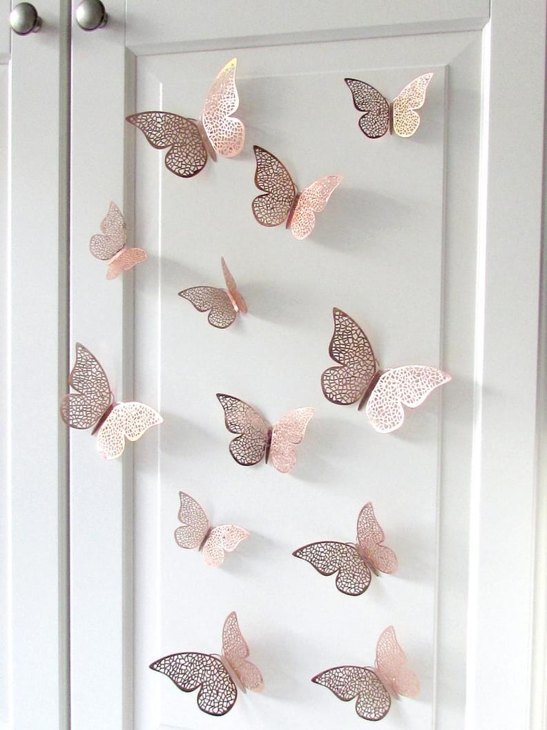 Rose Gold Foil Butterflies