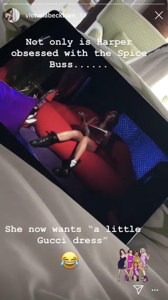 Harper and Victoria Beckham Watch Spice World