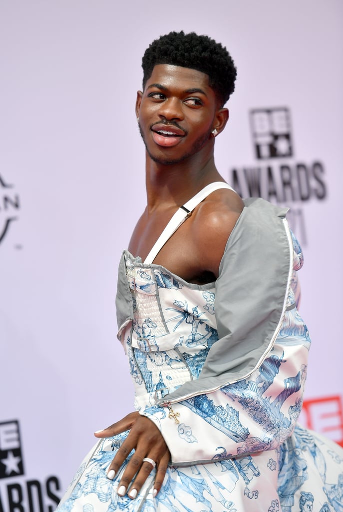 Lil Nas X Changes From a Dress to Pantsuit at the BET Awards
