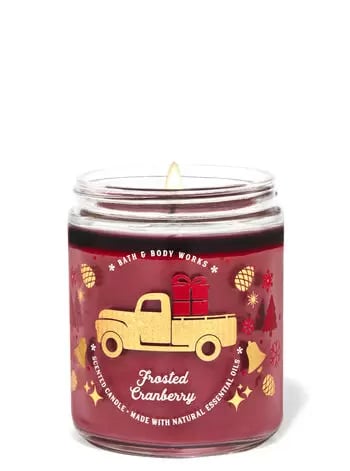 Frosted Cranberry Single Wick Candle