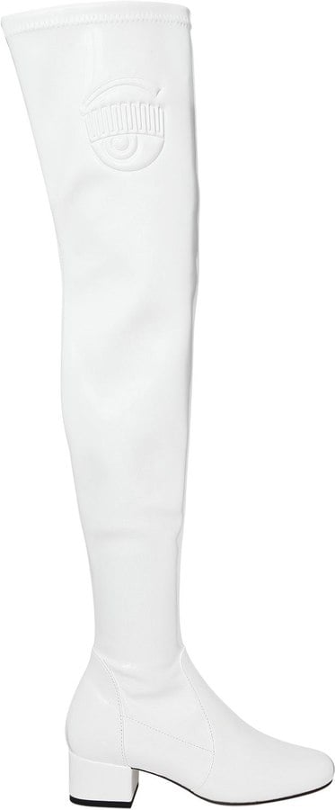 Chiara Ferragni Eye Stretch Faux Patent Boots