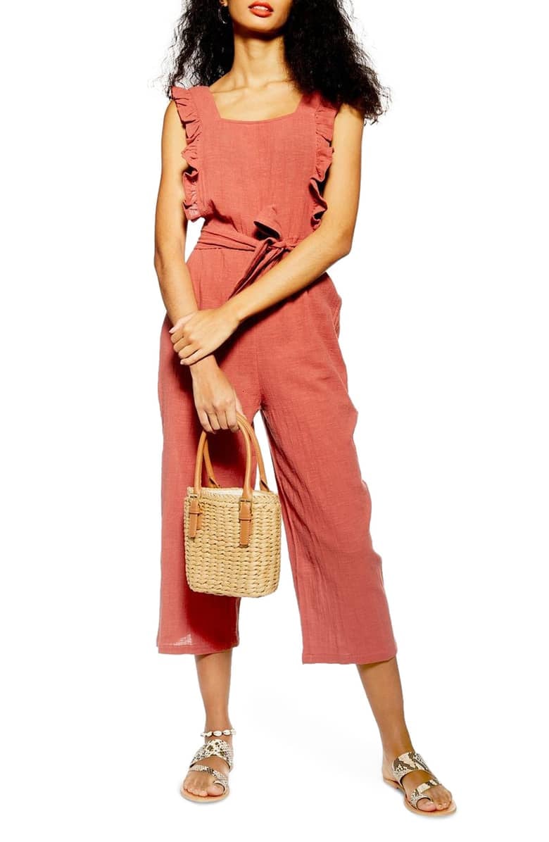 Topshop best sale frill jumpsuit