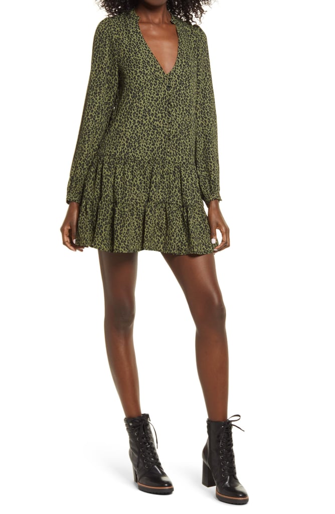 Row A Long Sleeve Minidress