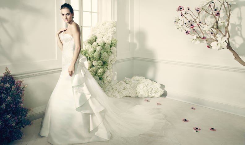 Truly zac posen deals strapless satin wedding dress