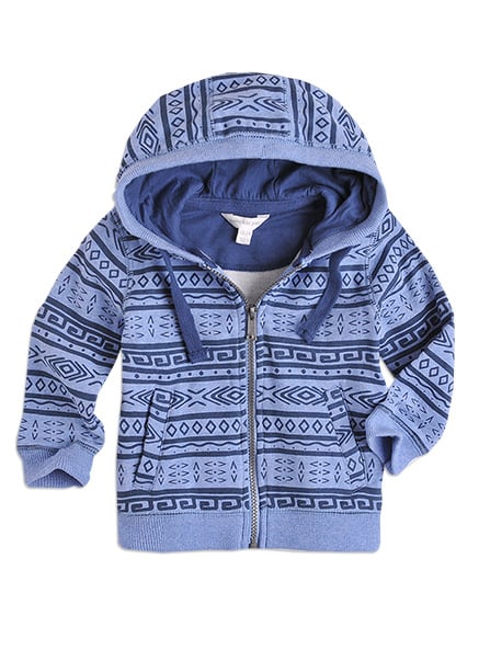 Pumpkin Patch Aztec Print Fleece Sweatshirt