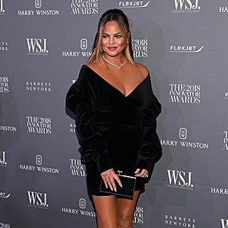 Chrissy Teigen Black Velvet Dress WSJ Awards November 2018