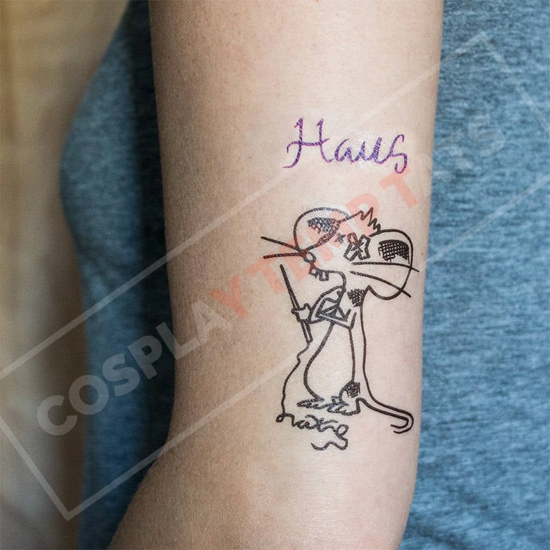 Lady Gaga Haus Mouse Temporary Tattoo