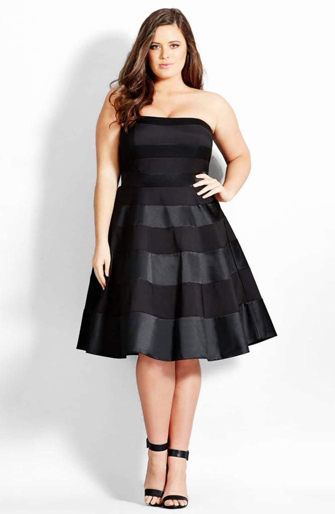 City Chic Strapless Flare Party Dress