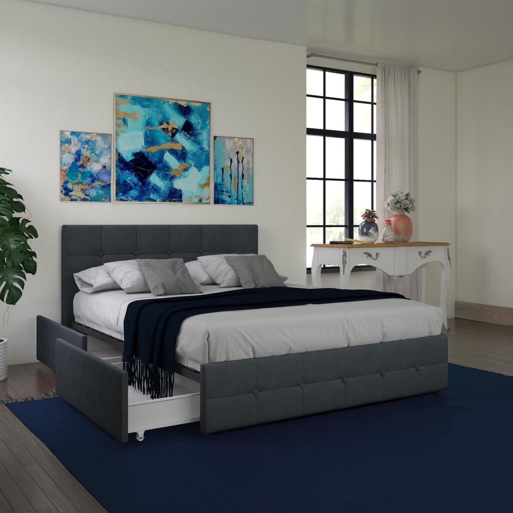 DHP Rose Upholstered Platform Bed with Under Bed Storage