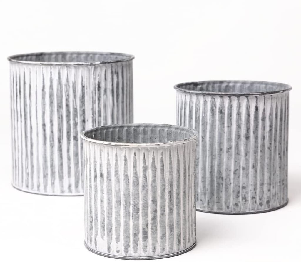 A Rustic White Moment: Dawn Cylinder Planters