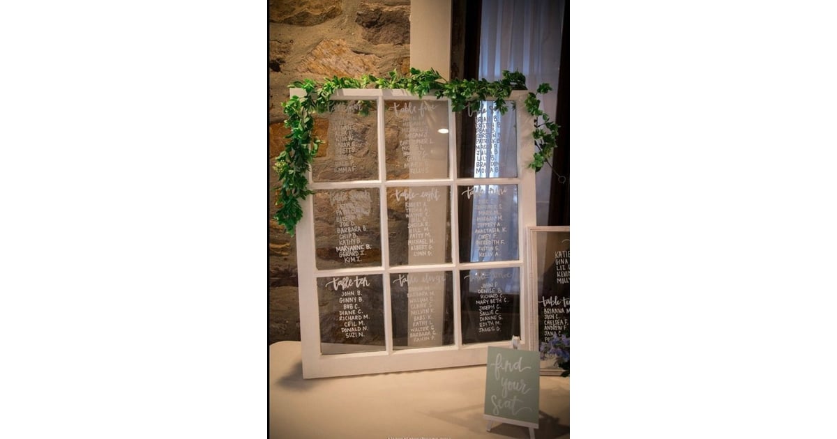 Window Pane Seating Chart Unconventional Seating Charts From Etsy