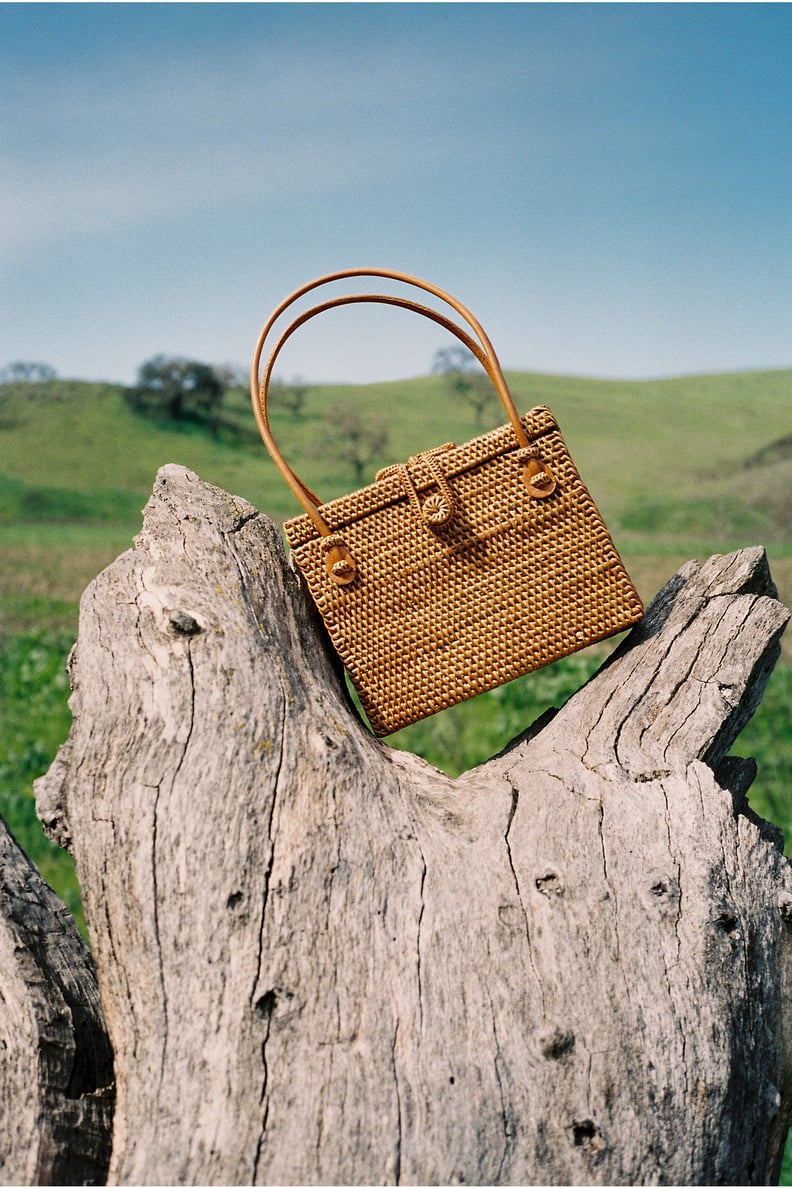 on The Go Rattan Straw Bag